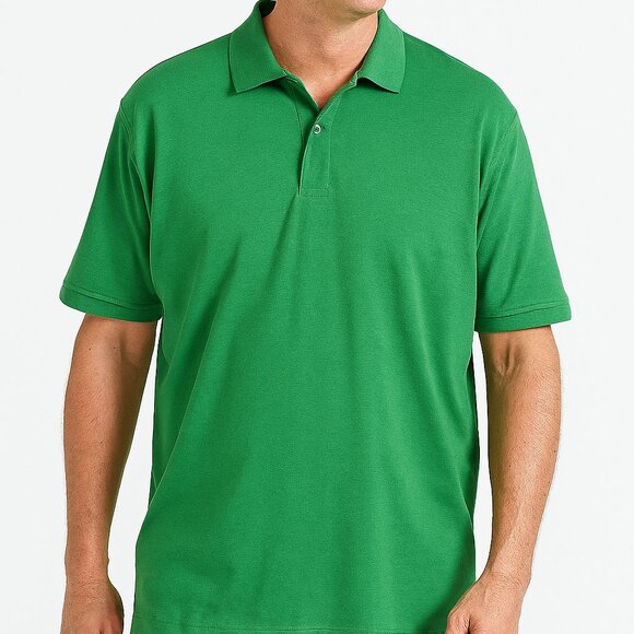 Members Mark Collared Short Sleeve Shirt Green Size Medium EUC - Picture 1 of 8